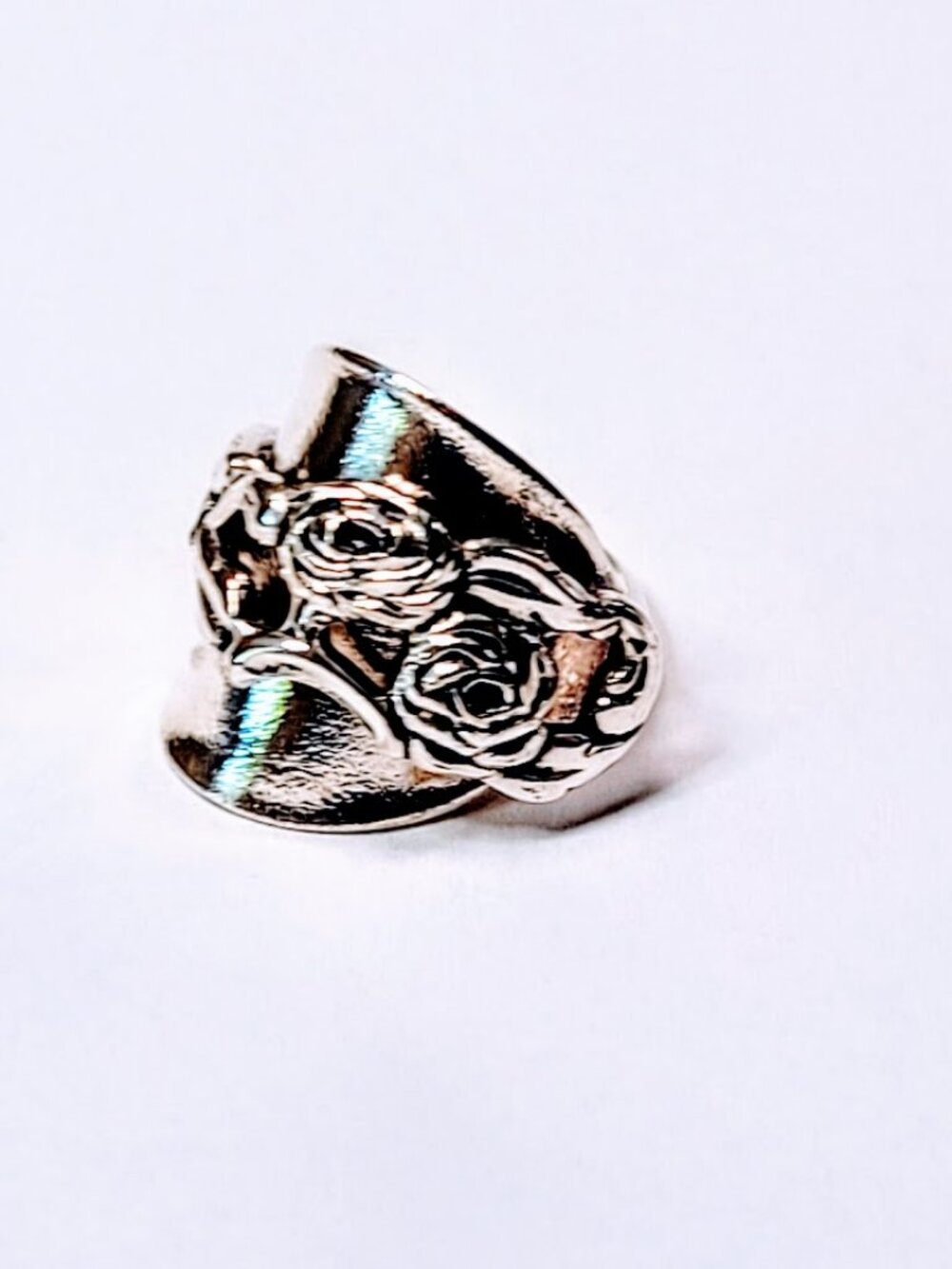 STERLING ROSE TEASPOON RING - Picture 6 of 6